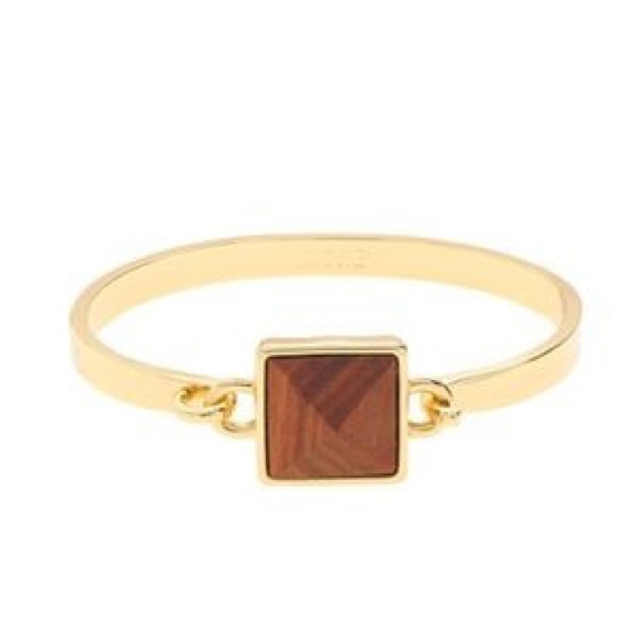 J. Crew Jewelry - J.Crew Gold/Wood Bracelet